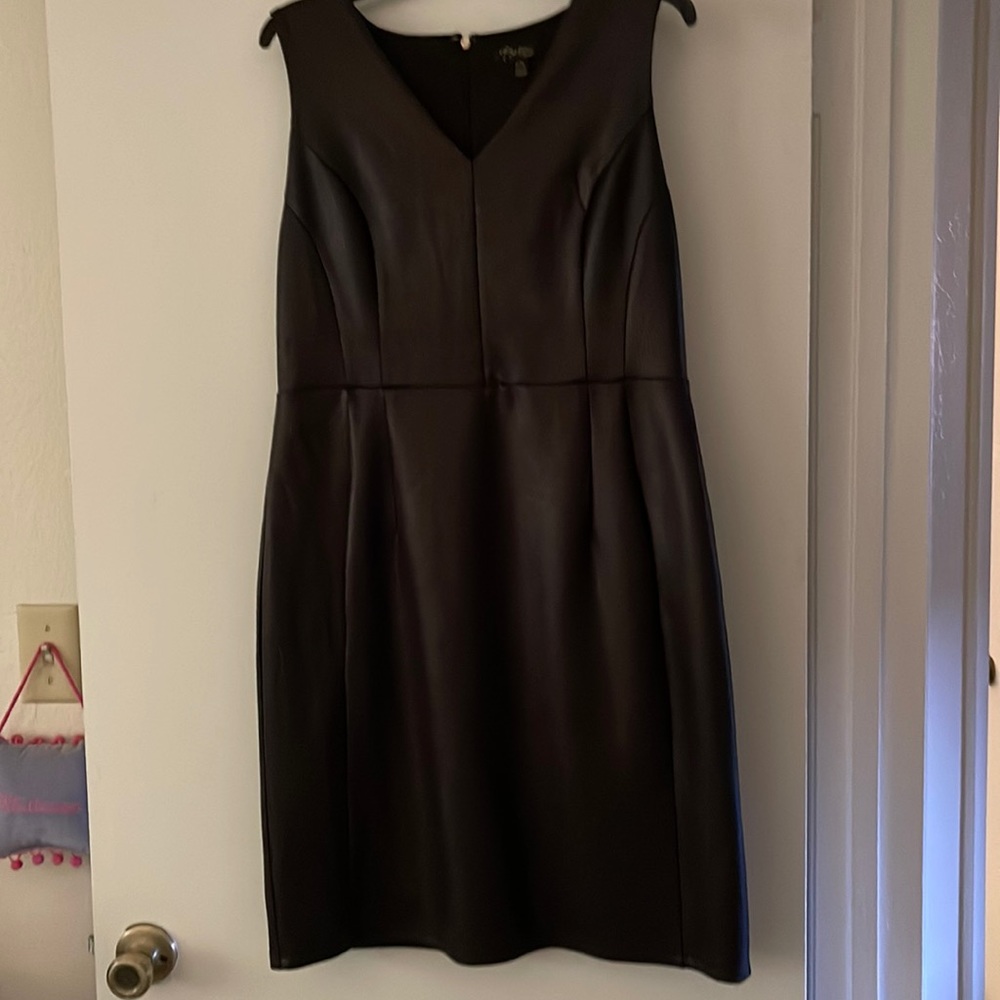 Black Faux Leather Dress